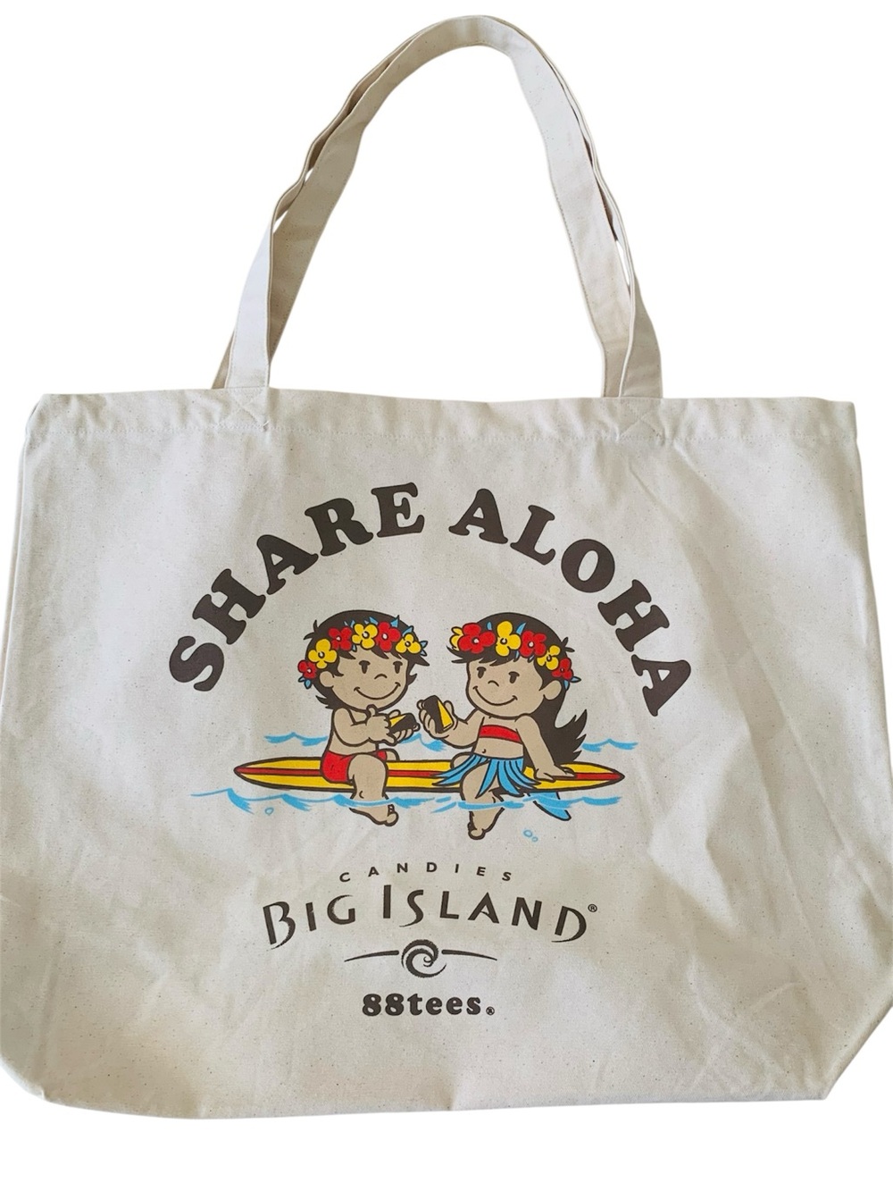 Big Island Candies Large Canvas Tote Bag Hawaii Exclusive New Unused Share Aloha